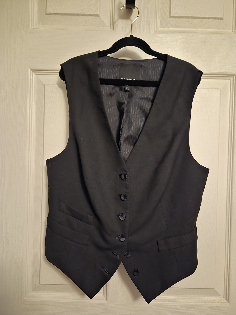 The Limited Black Women's Tailored Vest with Button Front